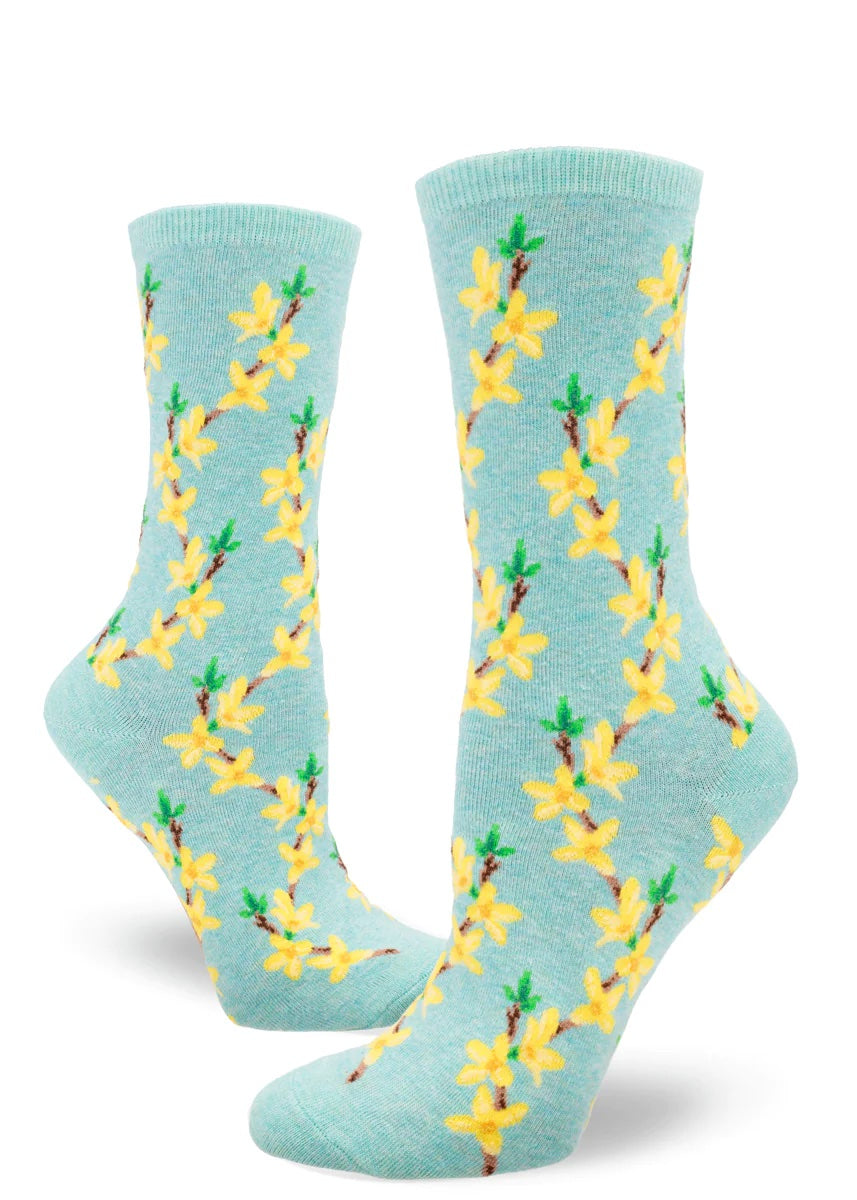 Forsythia (Mint) Women's Crew
